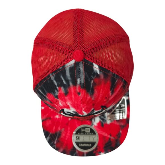 New Era 9Fifty Chicago Bulls Tie Dye Mesh Snapback Cap NBA Embroidered Hat NEW - Picture 6 of 14